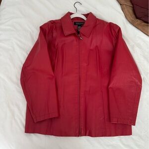 Vintage Red Leather Jacket